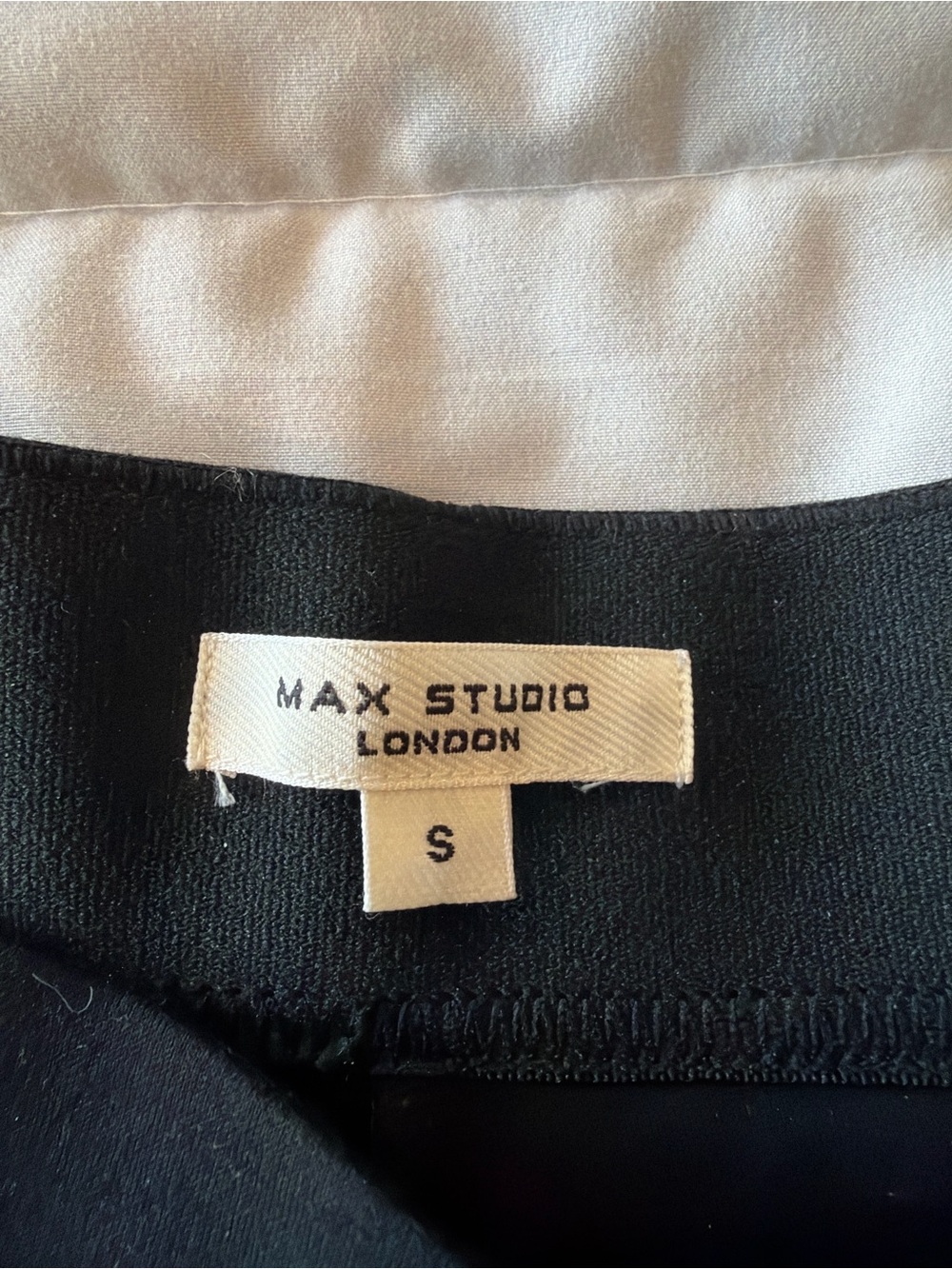 Max Studio London Black Wide Leg Crop Pants Small High Rise Stretch Capri - Picture 7 of 7